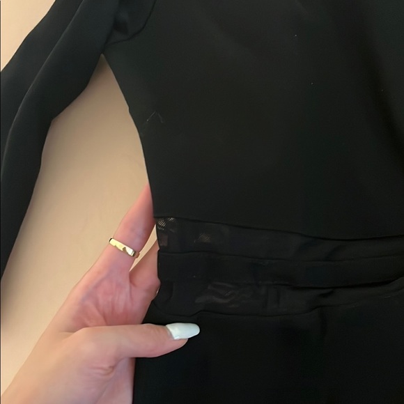 Lulus Mesh Waist Mini A Line Dress - Picture 2 of 4